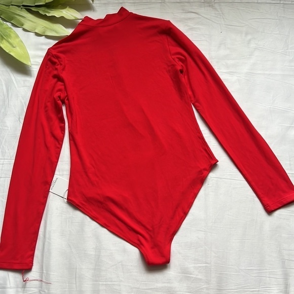 NWT MANGOPOP Long Sleeve Mock Turtle Neck Zip Up Bodysuit - Picture 7 of 10